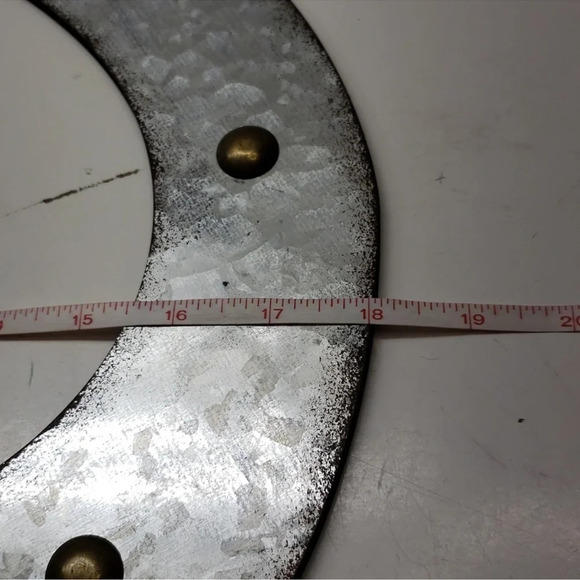 NEW! Plaid Wood / Metal Initial Monogram Letter "C" Hanging Wall Decor - Picture 4 of 7